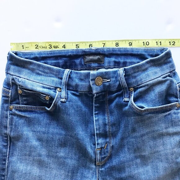 MOTHER High Waisted Looker Ankle Fray Not Rough Enough Skinny Jeans Womens 23 - Picture 11 of 13